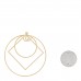 18K Yellow Gold Running G Square Round Single Earring