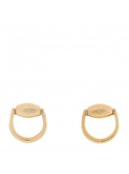 18K Yellow Gold Horsebit Earrings