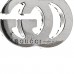 18K White Gold Diamond GG Running Heart Drop Earrings