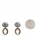 Metal Crystal Double G Drop Earrings Aged Gold