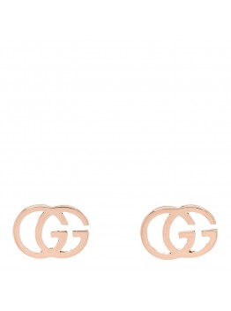 18K Rose Gold GG Tissue Stud Earrings