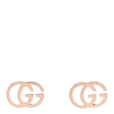18K Rose Gold GG Tissue Stud Earrings