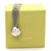 Metal Interlocking G Chain Single Clip On Earring Silver