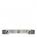 X ADIDAS Sterling Silver Enamel Cuff Bracelet 17 Black