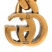 Metal Crystal Double G Chain Drop Earrings Aged Gold