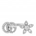 18K White Gold Diamond Flora GG Open Ring 49 4.75