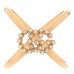 18K Yellow Gold Diamond Running G Cross Ring 51 5.75