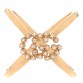 18K Yellow Gold Diamond Running G Cross Ring 51 5.75