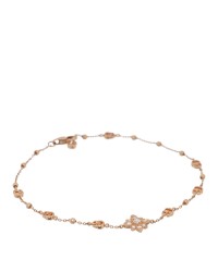 18K Rose Gold Diamond GG Flora Station Bracelet