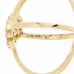 18K Yellow Gold Diamond Running G Cross Ring 50 5.25