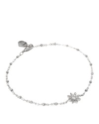 18K White Gold Diamond Flora Station Bracelet