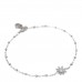 18K White Gold Diamond Flora Station Bracelet
