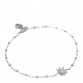 18K White Gold Diamond Flora Station Bracelet