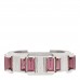 18K White Gold Rubellite 7mm Link to Love Ring 52 6