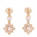 18K Rose Gold Diamond Flora Drop Earrings