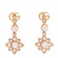18K Rose Gold Diamond Flora Drop Earrings