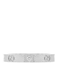 18K White Gold Diamond Icon Heart Band Ring 54 7