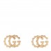 18K Yellow Gold Running G Scalloped Stud Earrings