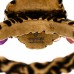 Metal Glass Bead Lion Head GG Ring M Aged Gold Multicolor