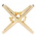 18K Yellow Gold Diamond Running G Cross Ring 50 5.25