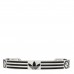 X ADIDAS Sterling Silver Enamel Cuff Bracelet 17 Black