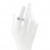 18K White Gold Diamond Flora GG Open Ring 49 4.75