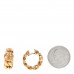 Metal Interlocking G Gourmette Chain Hoop Earrings Gold