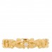 18K Yellow Gold Diamond Flora Band Ring 53 6.25