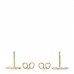 18K Yellow Gold Running G Stud Earrings