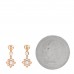 18K Rose Gold Diamond Flora Drop Earrings