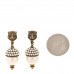 Metal Pearl Clip On Earrings Aged Gold