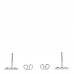 18K White Gold Running G Stud Earrings