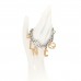 X BALENCIAGA Crystal The Hacker Charm Bracelet Silver Gold
