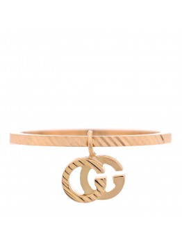 18K Yellow Gold GG Running Charm Ring 49 4.75