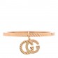 18K Yellow Gold GG Running Charm Ring 49 4.75