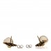 Crystal Pearl Drop Bee Earrings Gold