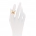 18K Yellow Gold Diamond Running G Cross Ring 50 5.25