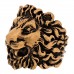 Metal Crystal Lion Head Ring 63 10.25 Aged Gold