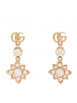 18K Rose Gold Diamond Flora Earrings