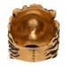 Metal Crystal Lion Head Ring 63 10.25 Aged Gold