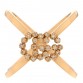 18K Yellow Gold Diamond Running G Cross Ring 50 5.25