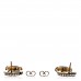 Metal Crystal Double G Drop Earrings Aged Gold