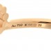 18K Yellow Gold Diamond Running G Cross Ring 51 5.75