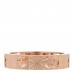 18K Rose Gold Icon Stars Band Ring 49 4.75