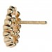 18K Yellow Gold Running G Scalloped Stud Earrings