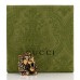 Metal Crystal Lion Head Ring 50 5.25 Aged Gold