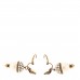 Metal Pearl Clip On Earrings Aged Gold