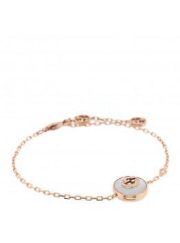 18K Rose Gold Diamond Mother of Pearl GG Bracelet