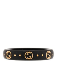 18K Yellow Gold Synthetic Corundum Icon Ring 51 5.75 Black