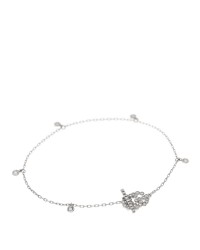 18K White Gold Diamond GG Running Bracelet